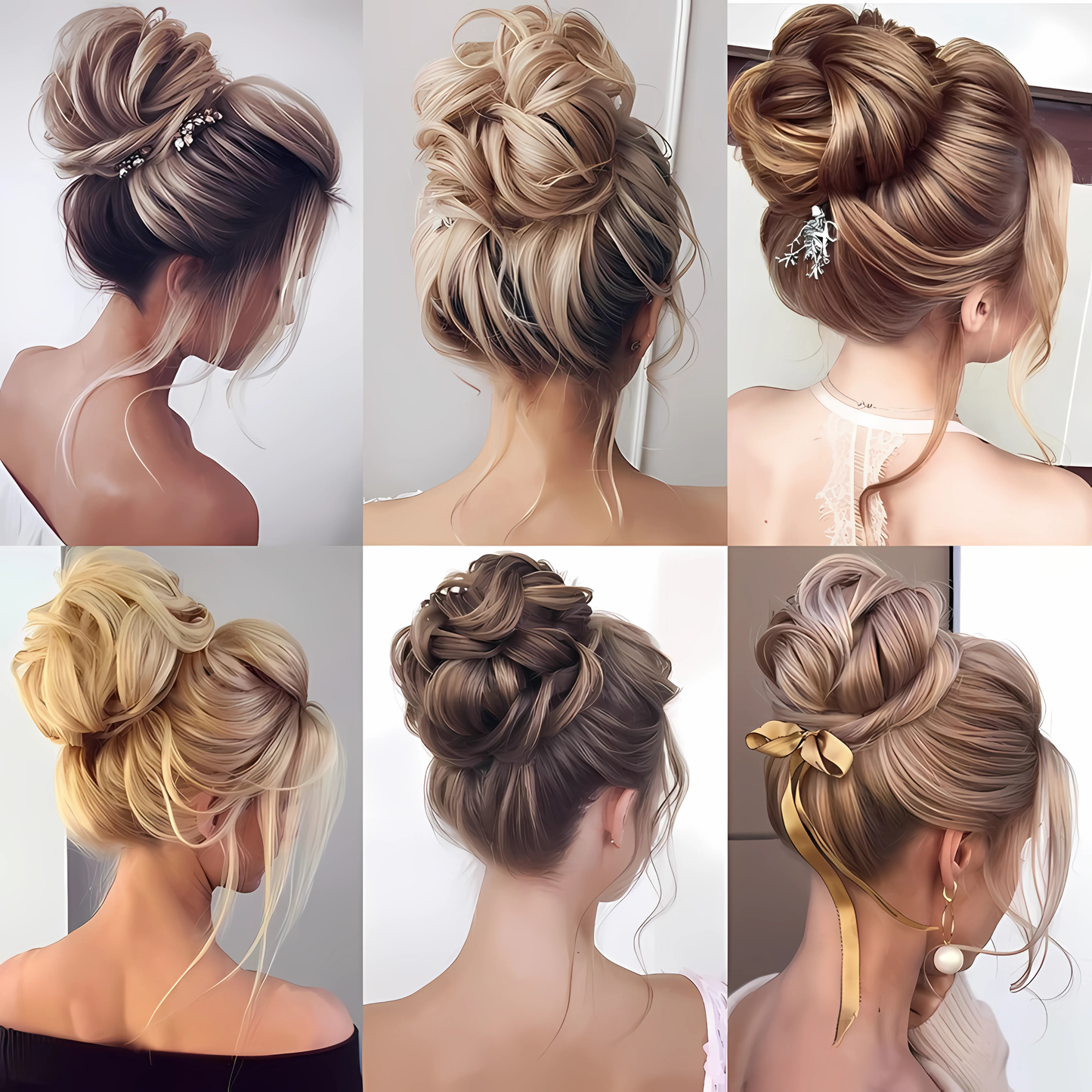 Messy Bun Hair Scrunchie - Heat-Resistant Chignon
