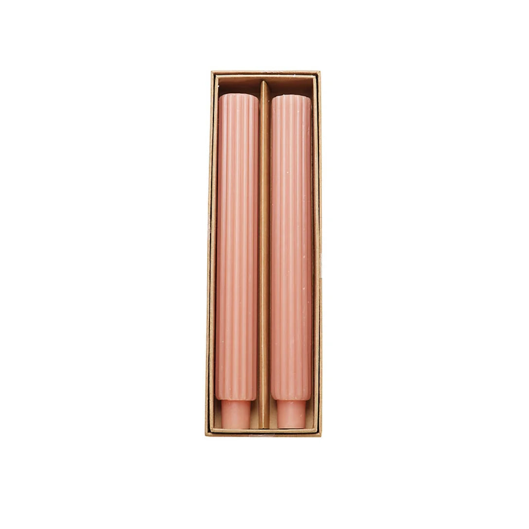 Fluted Taper Candle Set