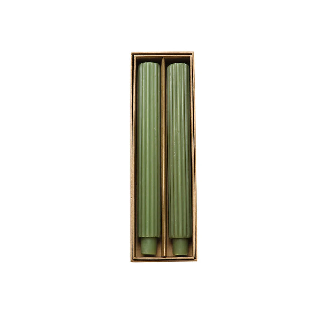Fluted Taper Candle Set