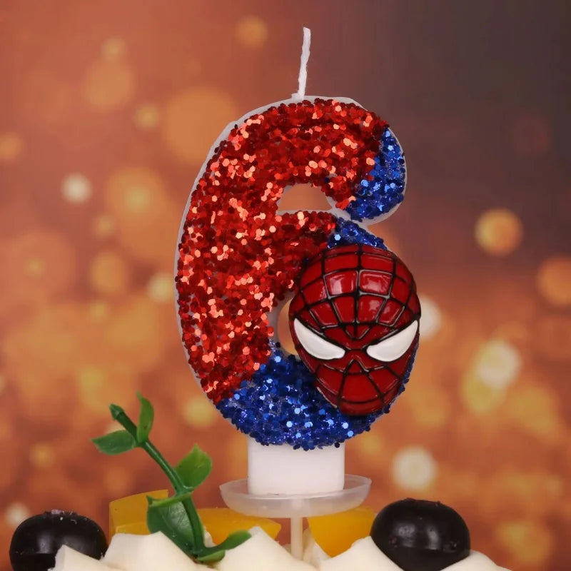 Spiderman Number Candles