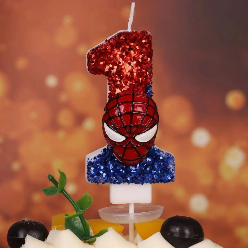 Spiderman Number Candles