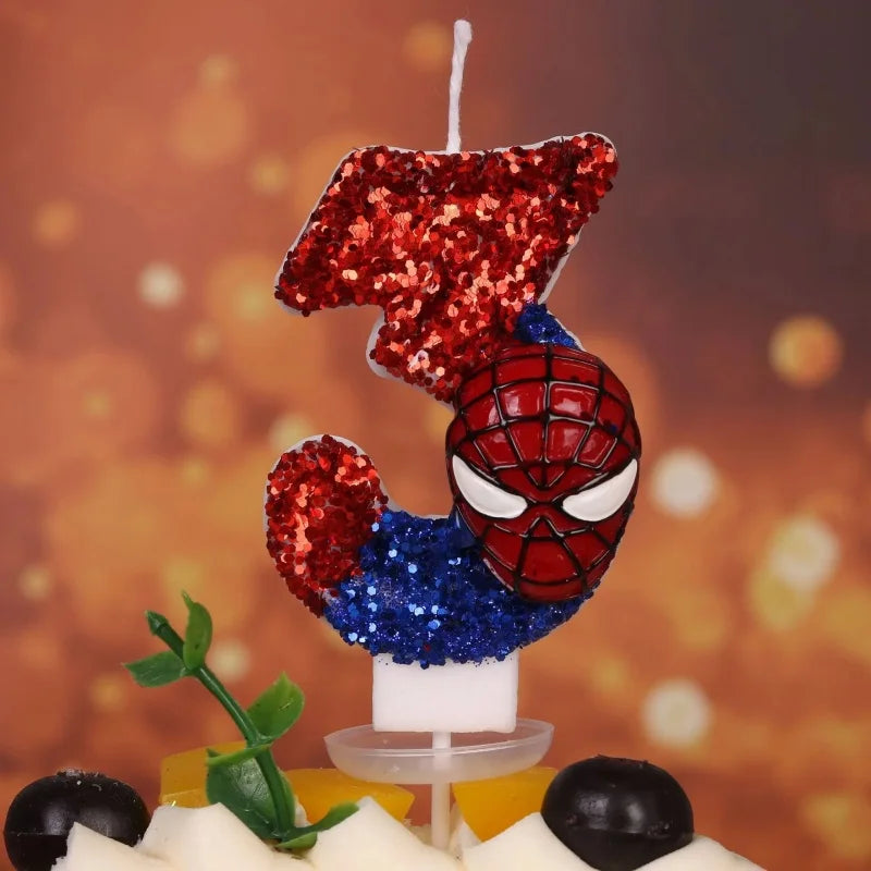 Spiderman Number Candles