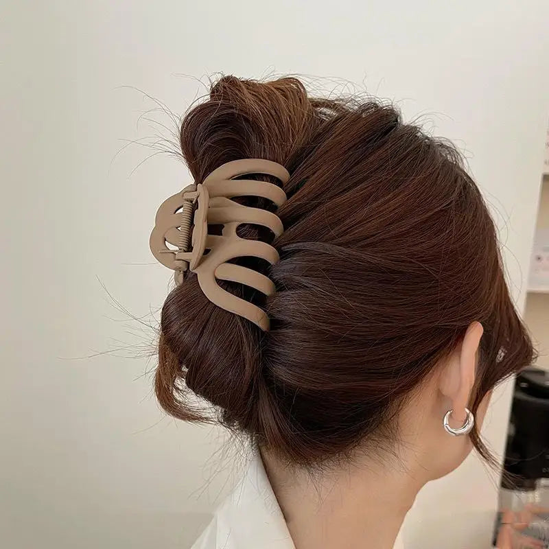Neutral Coffee Claw Clip