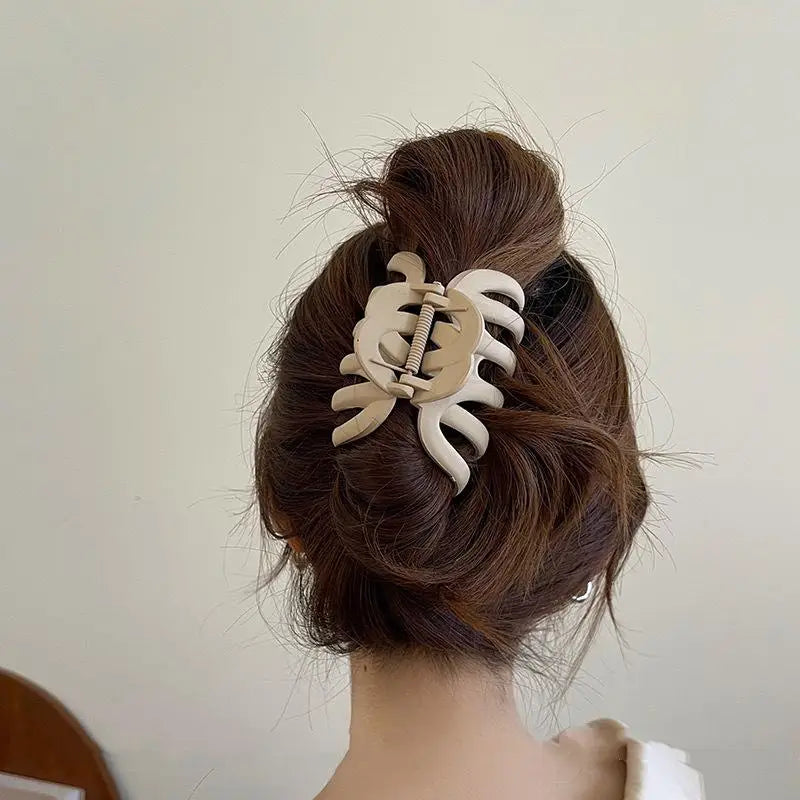 Neutral Coffee Claw Clip