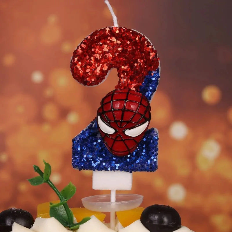 Spiderman Number Candles
