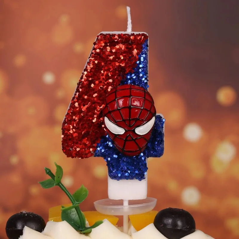 Spiderman Number Candles