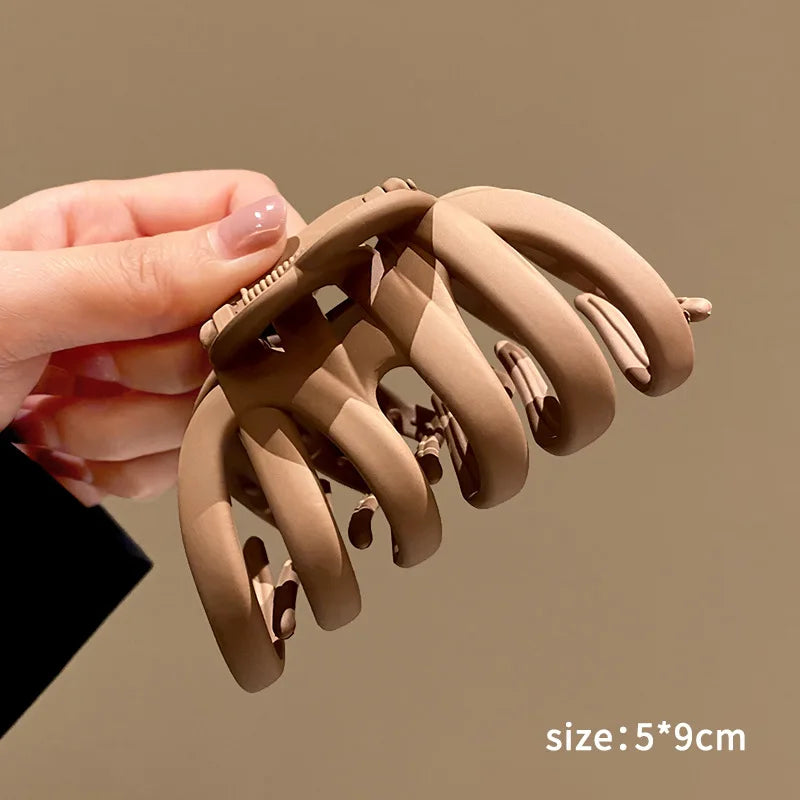Neutral Coffee Claw Clip