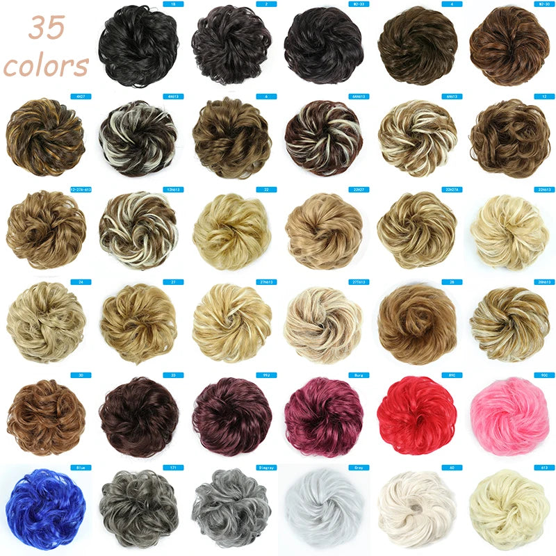 Messy Bun Hair Scrunchie - Heat-Resistant Chignon