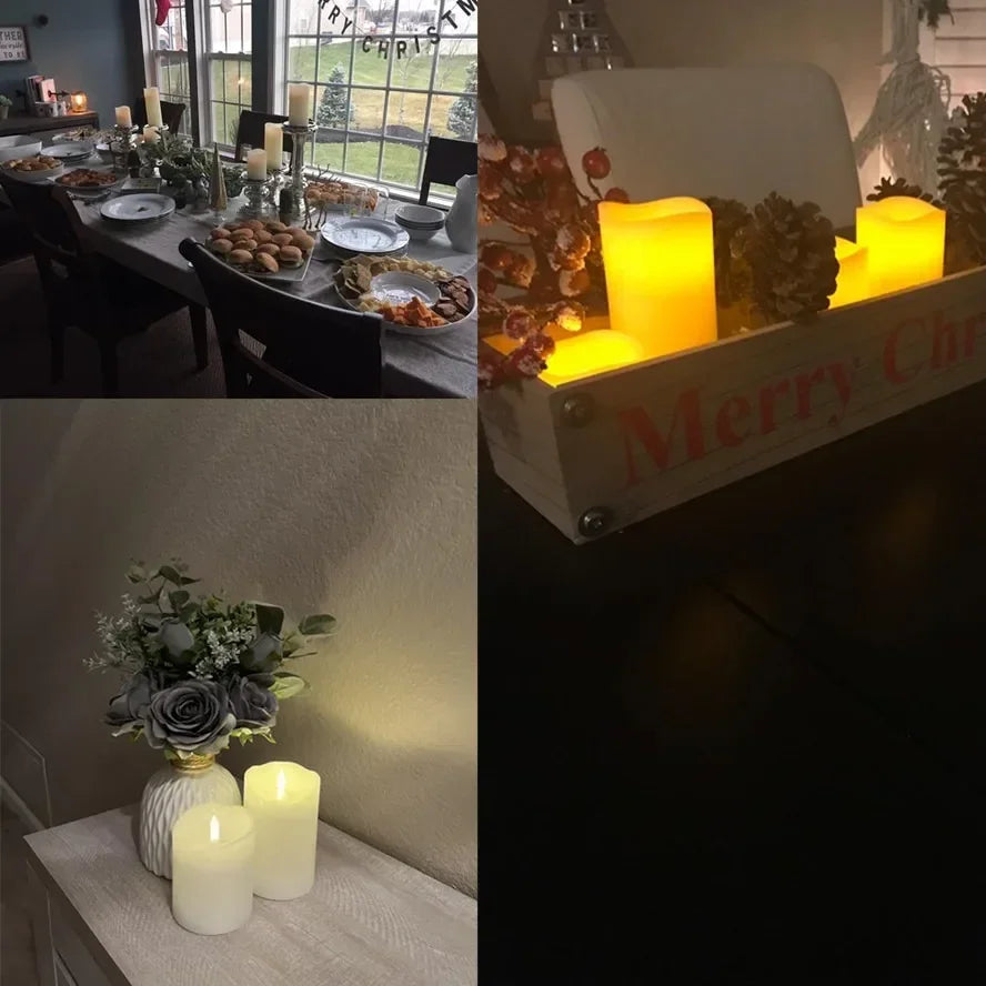 FlickerGlow LED Candle Set