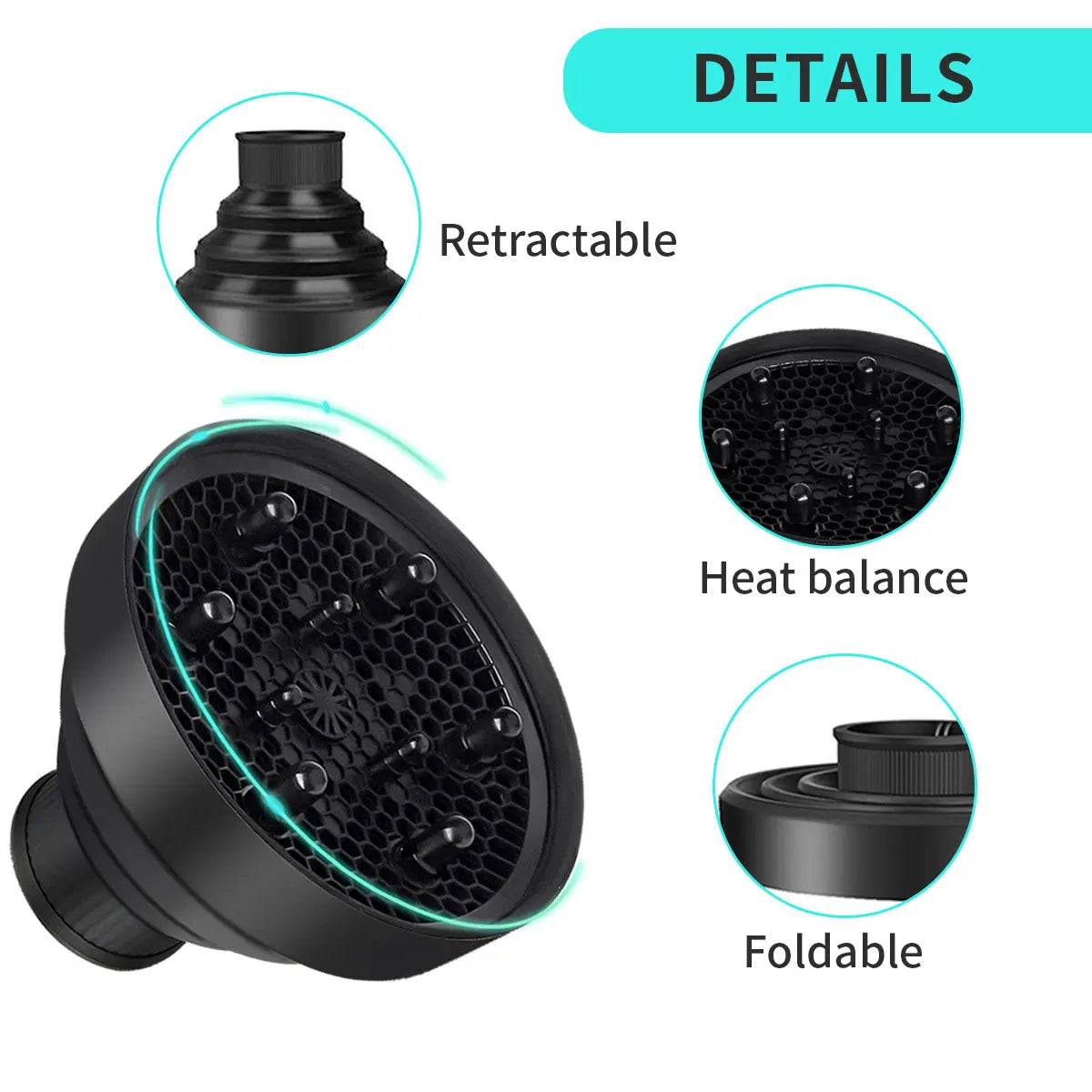 Foldable Hair Dryer Diffuser