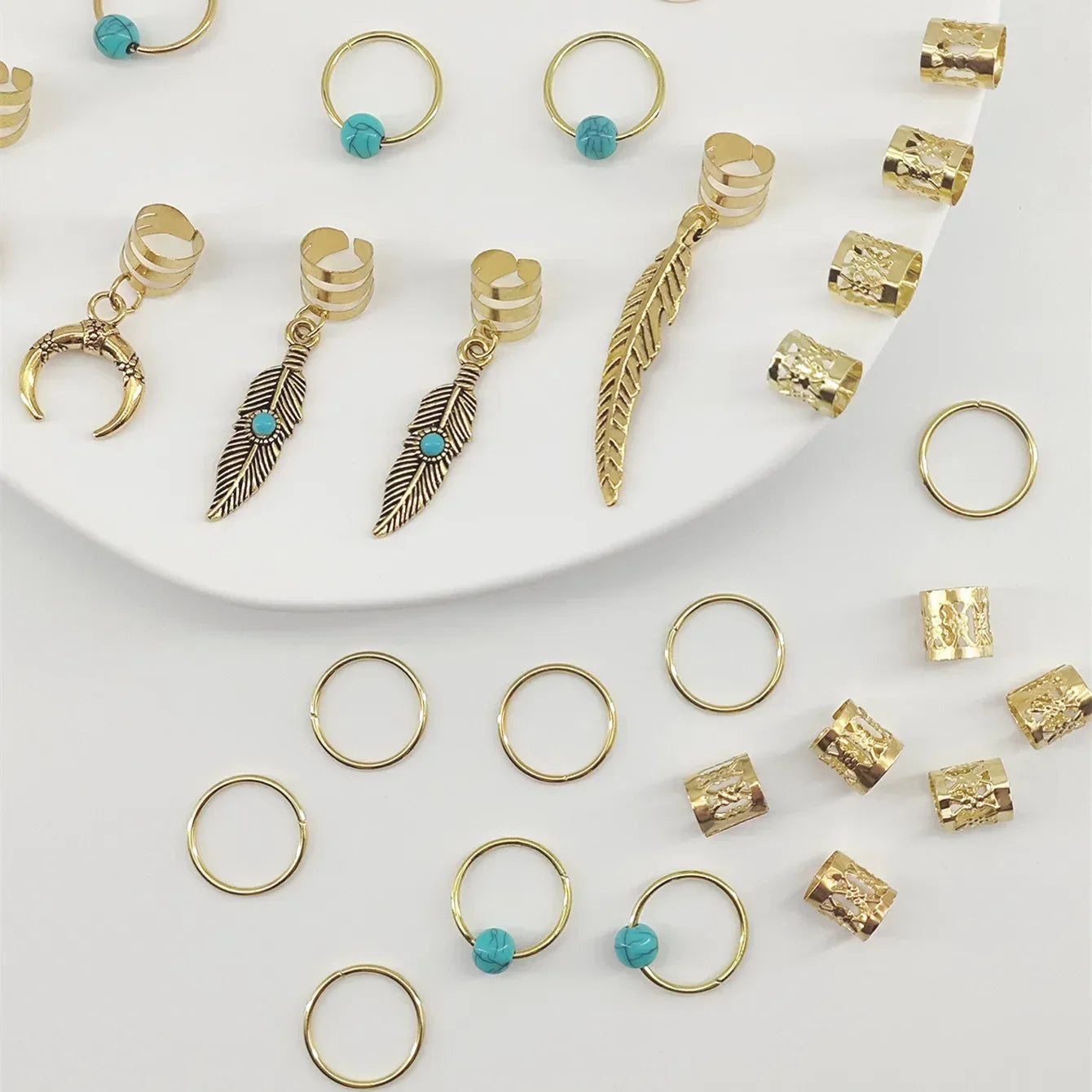 Braided Hair Beads Set
