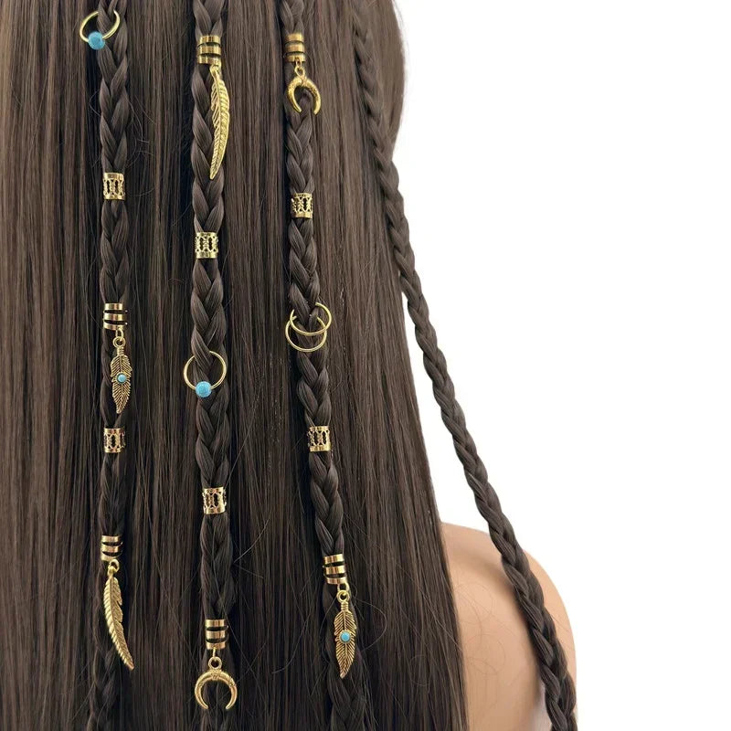 Braided Hair Beads Set