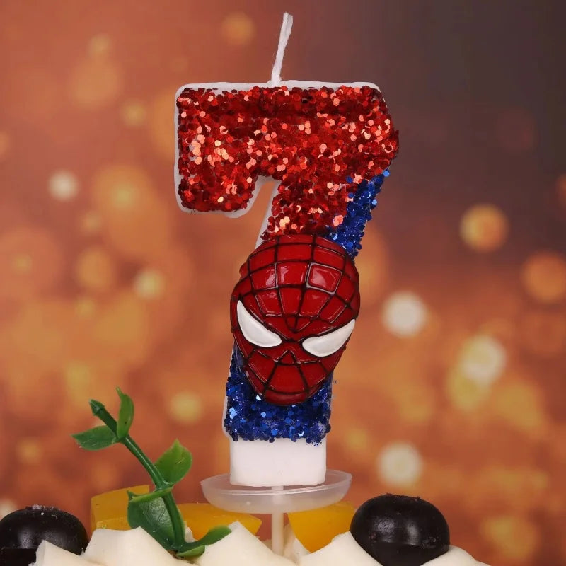 Spiderman Number Candles