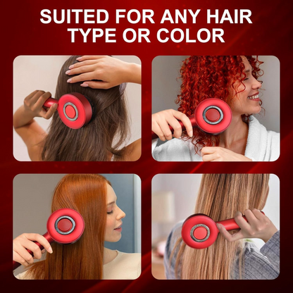 Electric Scalp Massage Comb – Red Light + Serum Applicator