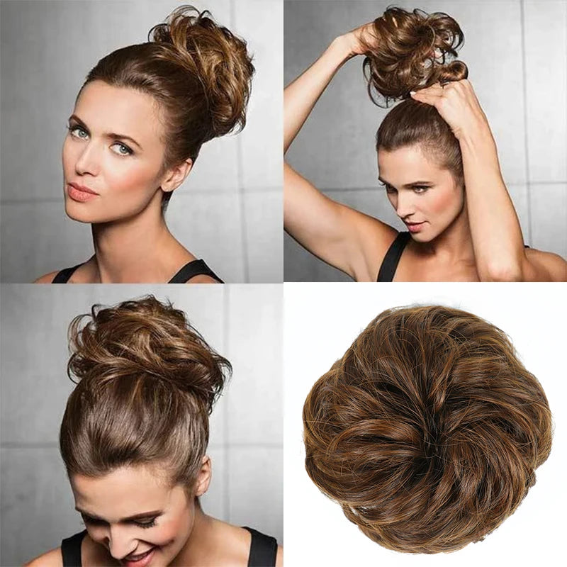 Messy Bun Hair Scrunchie - Heat-Resistant Chignon