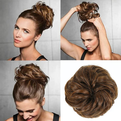 Messy Bun Hair Scrunchie - Heat-Resistant Chignon