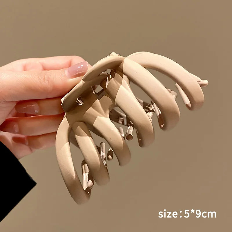 Neutral Coffee Claw Clip