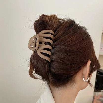 Neutral Coffee Claw Clip