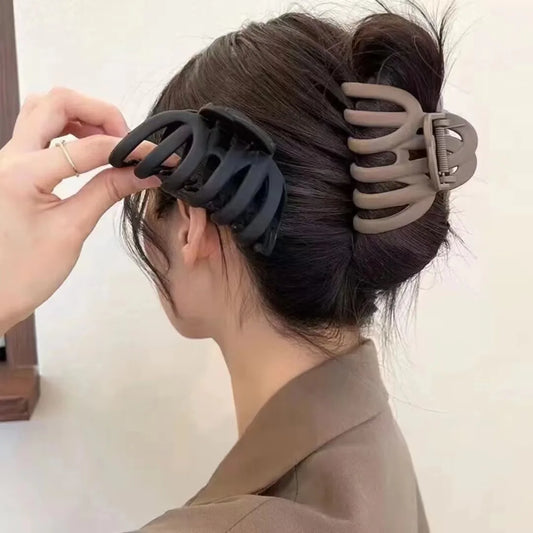 Neutral Coffee Claw Clip