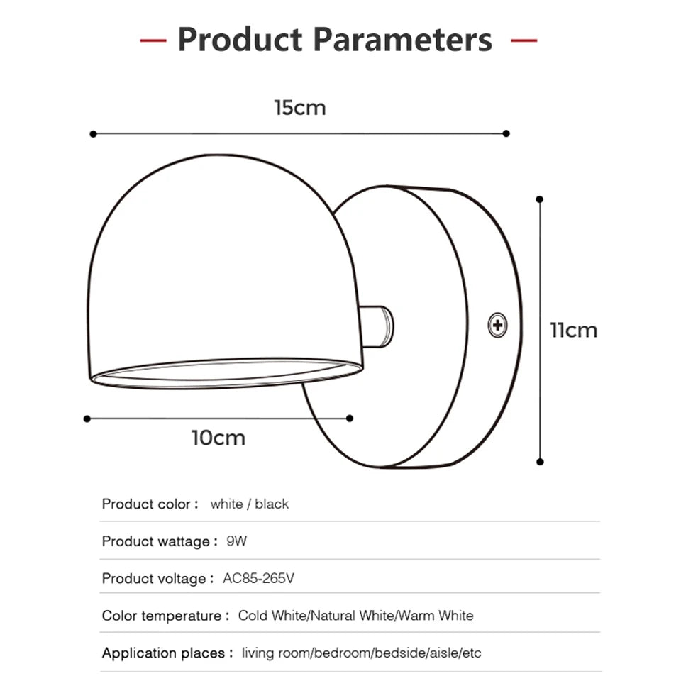 Rotatable LED Wall Lamp