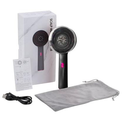 Electric Scalp Massage Comb – Red Light + Serum Applicator