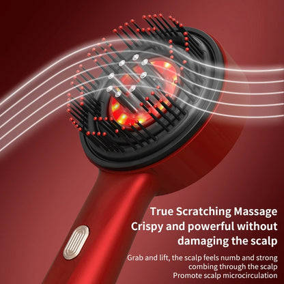 Electric Scalp Massage Comb – Red Light + Serum Applicator